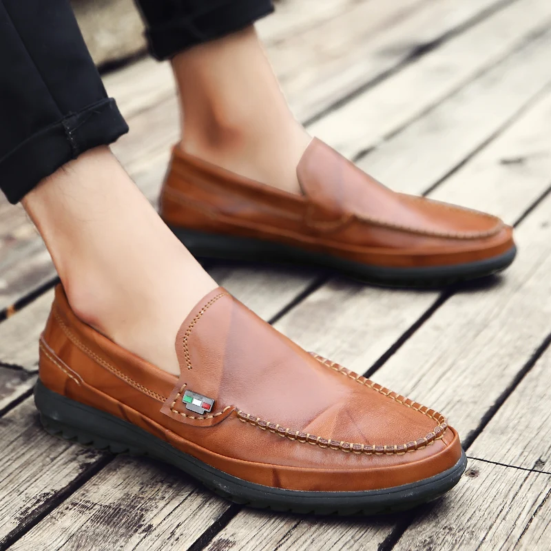 Генрих Мокасины мужские кожаные Новая мода slip-on обувь для мужчин дышащая обувь для вождения для мужчин s Mocassini Uomo Zapatos Cuero Hombre