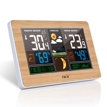

Sensor Thermometer Forecast Desk Table LCD Alarm Clock Wireless Weather Station Color Digital Clock Temperature Humidity