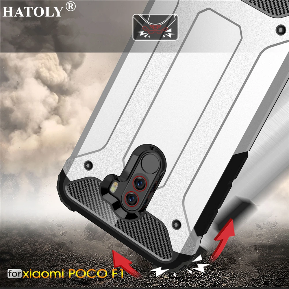 

Cover Xiaomi Pocophone F1 Case Silicone Rubber Armor Protective Shell Hard Phone Case For Xiaomi Poco F1 Cover For Xiaomi F1