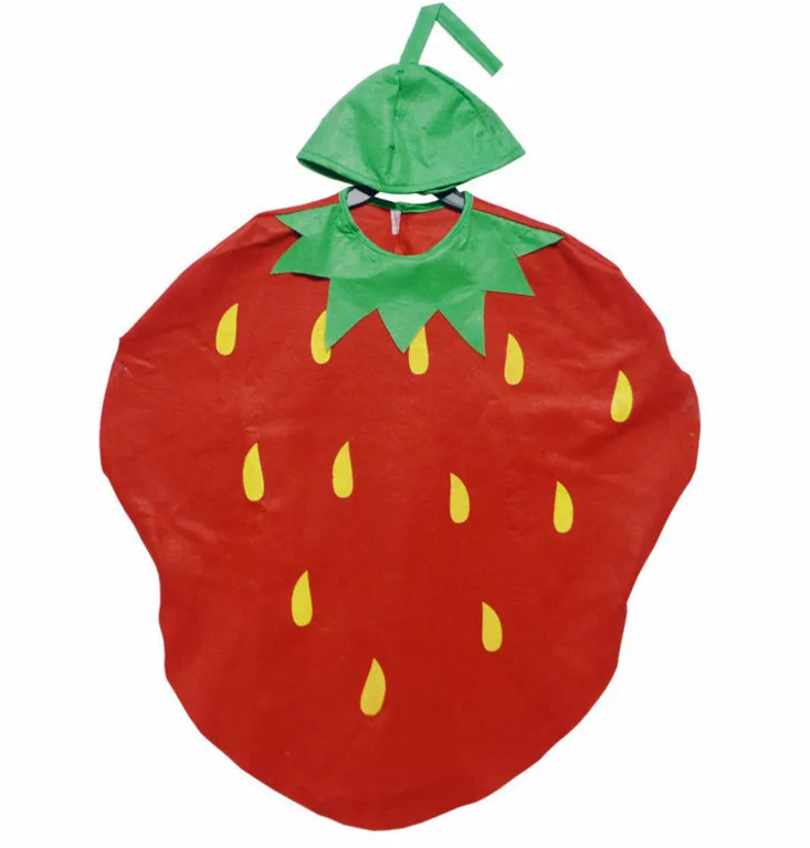  Children's Day Kindergarten Performance Clothing Non-woven Fabrics Strawberry one-time Cosplay Clot - 32832869491