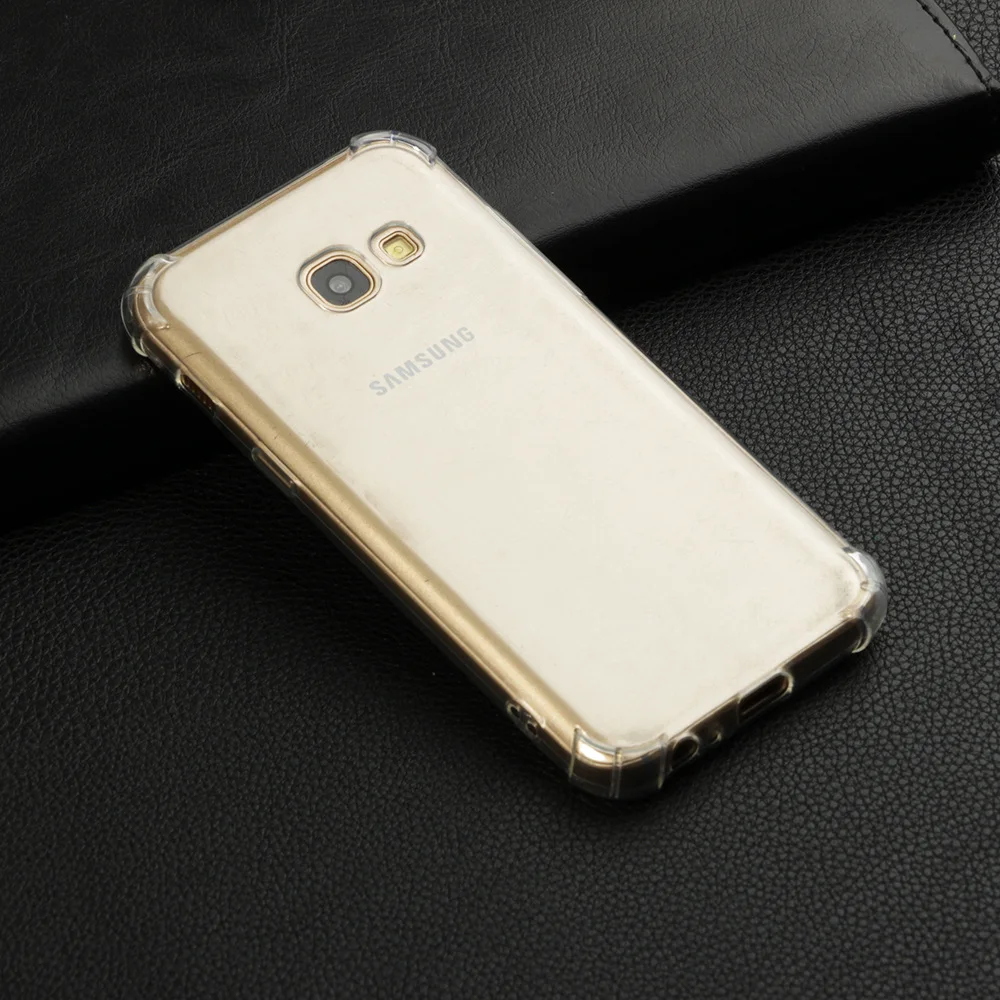 High quality transparent reinforced Anti-falling Soft Silicone phone case For Samsung Galaxy A320 A3 2017 coque funda etui cover |