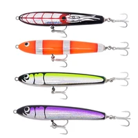 4 pcs Boat Fishing Lure Popper Saltwater GT Lure Wood pencil Bait Mustad Hook 210mm /100g Topest Quality