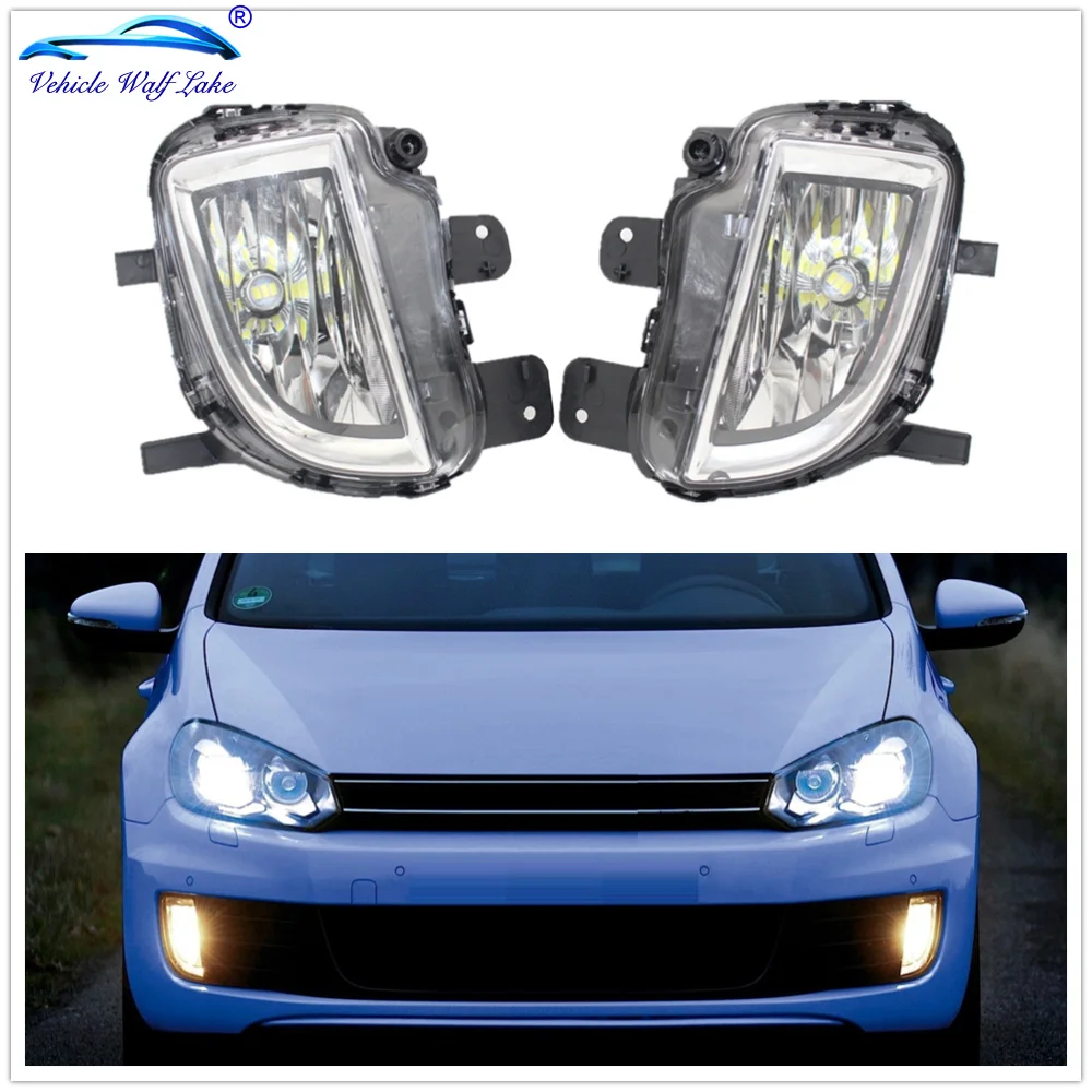

LED Light For VW Golf 6 A6 MK6 Cabriolet GTI 2012 2013 2014 2015 2016 Car-styling LED Fog Light Fog Lamp With Bulbs