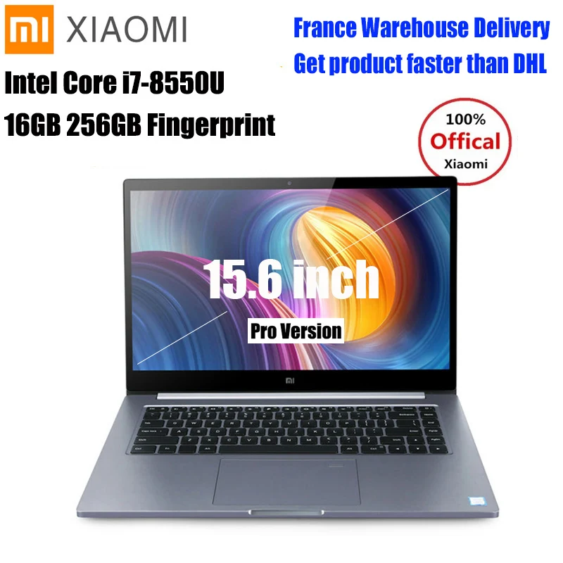 Xiao mi mi taccuino del Computer Portatile Pro Da 15.6 pollici Windows10 intel Quad Core I5/I7 1.8 GHZ 16G 256 GB di Impronte Digitali NVIDIA MX150 Ga mi ng Del Computer Portatile