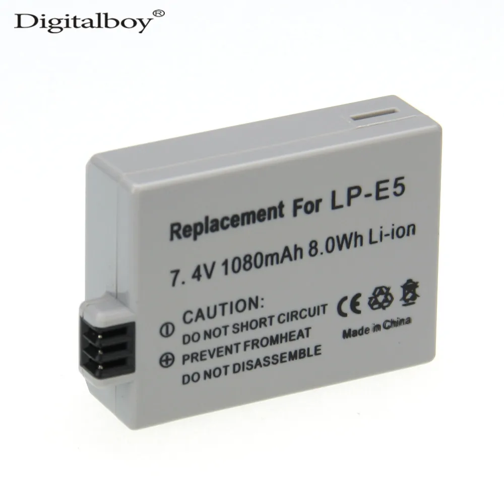 Фото DigitalBoy Hot Sales 7.4V 1080mAh LP-E5 LP E5 LPE5 Rechargeable Digital Camera Li-ion Battery for Canon 450D 500D 1000D | Электроника