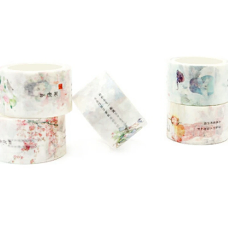 

Vintage Washi Tape Japanese DIY Scrapbooking Decor Paper Sticker Retro Masking Tapes Cute Stationery