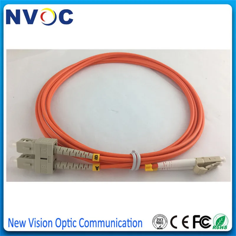 50 шт./лот мм (62 5/125) дуплекс 2 м 3 0 полихлорвиниловая оболочка SC/UPC-LC/UPC