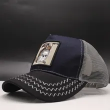 Новинка, солнцезащитные кепки для женщин, бейсболки с сеткой, мужская летняя Кепка с вышивкой белки, бейсболка, унисекс, хип-хоп кость