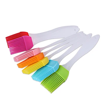 

BBQ Brush Pastry Basting Oil Brushes Silicone For Barbecue Bread Cake Butter Baking Tools Multi Color Small 1pc