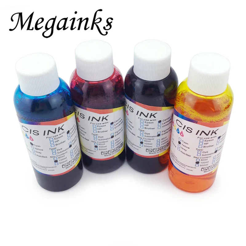 

4 Bottle 100ML Edible Ink for Canon &All Brand Coffee Art Latte Printer Machine Printing On Cake Drink Rice Rose Flower Food Ink