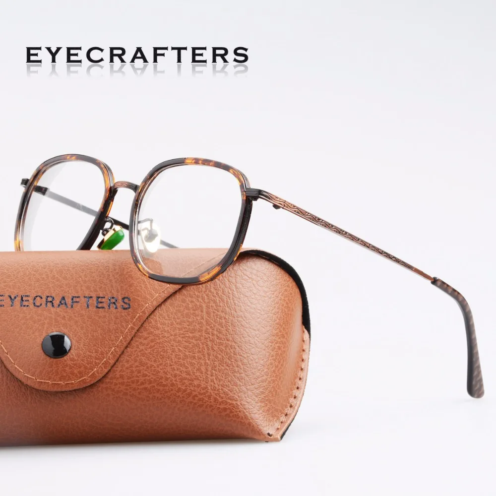 

Eyecrafter Brand Designer Fashion Women EyeGlasses Frame Clear Lens Retro Glasses Frames Mens Oval Eyeglasses Frames Vintage