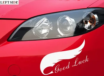 

LEFT SIDE Car Stickers Feather Scratches Cover Car Body Stickers Personalized Decorative Reflective Lucky Car Sticker GOODLUCK