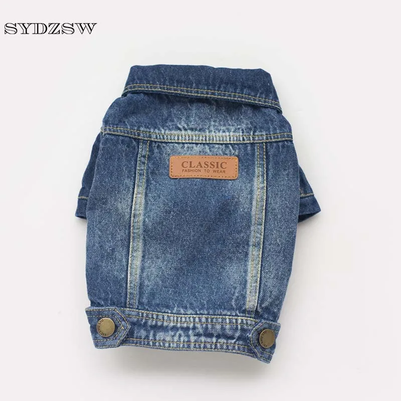 Новое джинсовое пальто для собаки щенка SYDZSW костюм собак Летняя Одежда питомцев