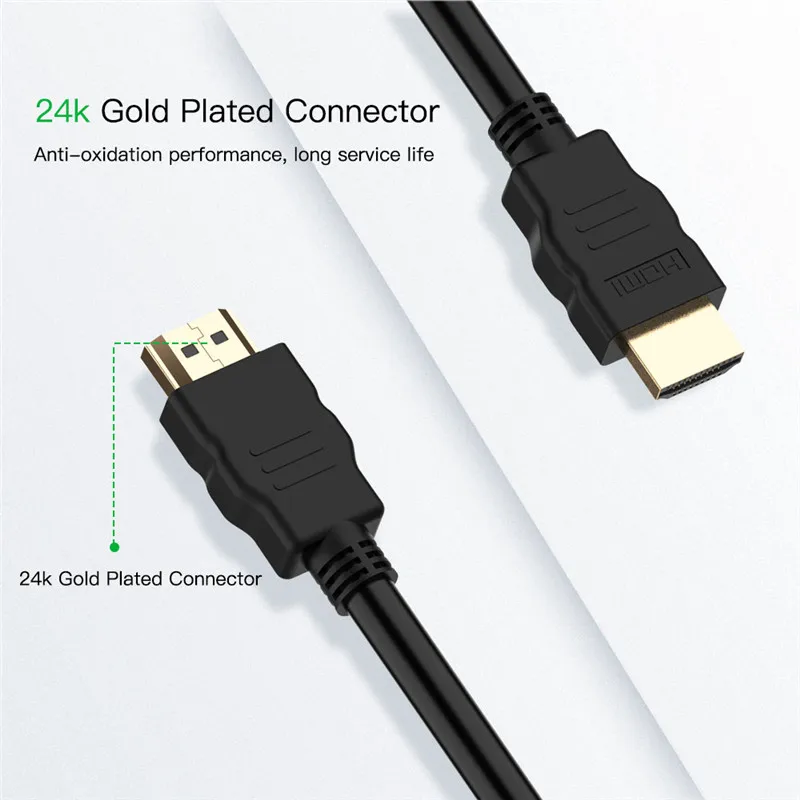 Кабель Robotsky HDMI 4K HDMI 2,0 кабель 1 м 2 м 5 м 10 м для Xbox 360 PS3 4 pro приставка, кабель проектора