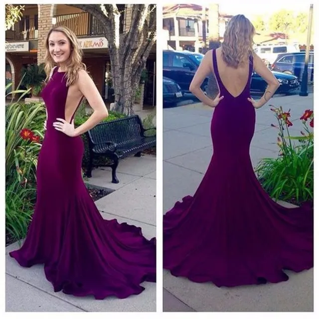 Purple and Royal Blue Prom Dresses