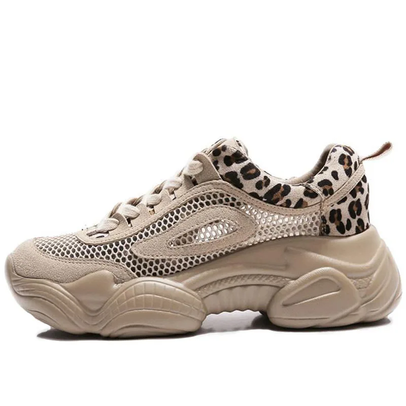 

MSSTOR Breathable Mesh Running Shoes For Women Fashion Leopard Print Women's Sport Shoes Athletic Walking Casual Ladies Sneakers