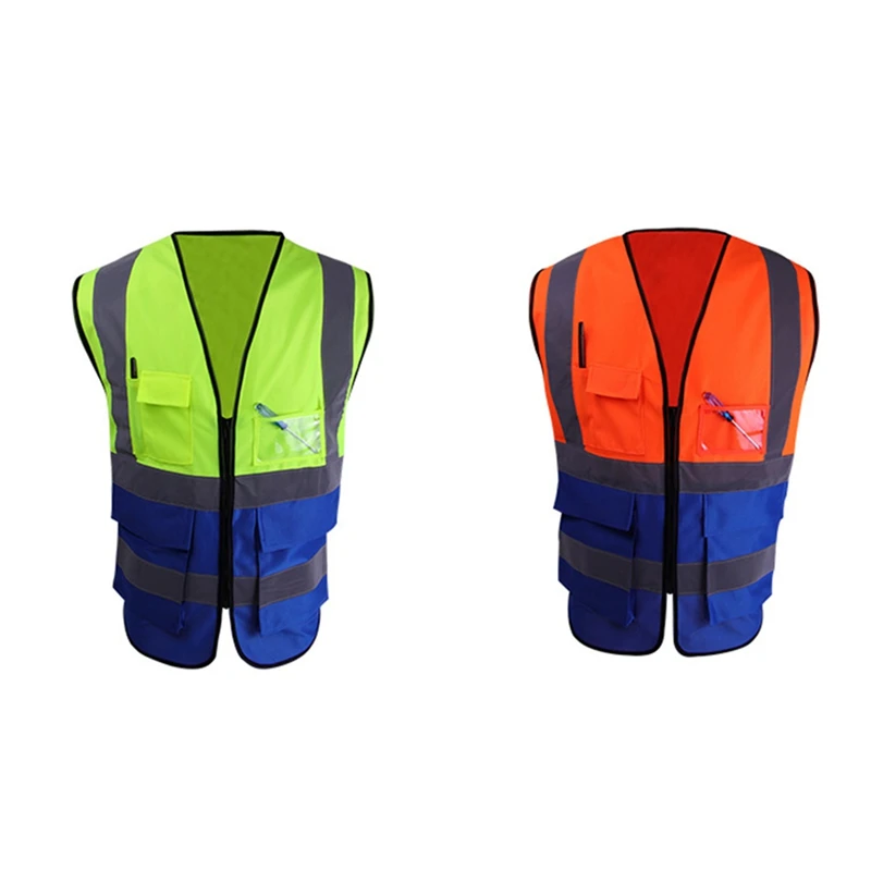 

Color Matching Reflective Vest Multi-pocket Reflective Vest Riding Vest Safety Clothing Traffic Sanitation Reflective Vest