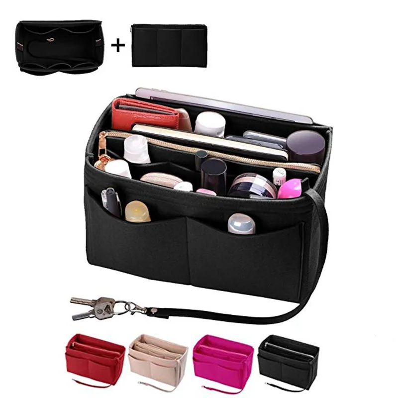 Felt Insert Storage Bags Handbag Organizer Insert Travel Inner Purse Organizer Portable Cosmetic Bags Fit Speedy Neverfull