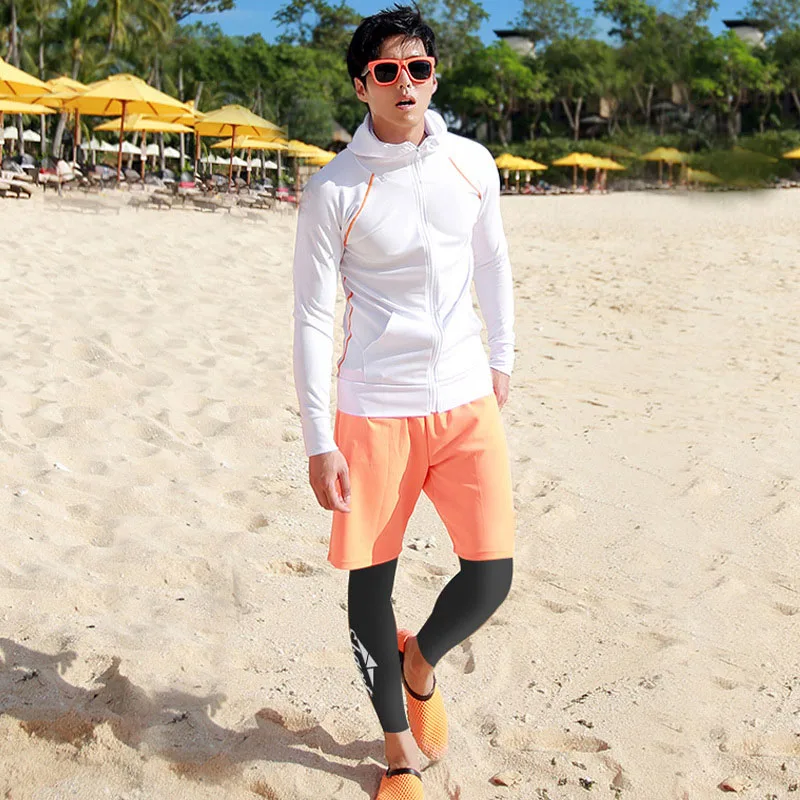 swimming shirt and leggings