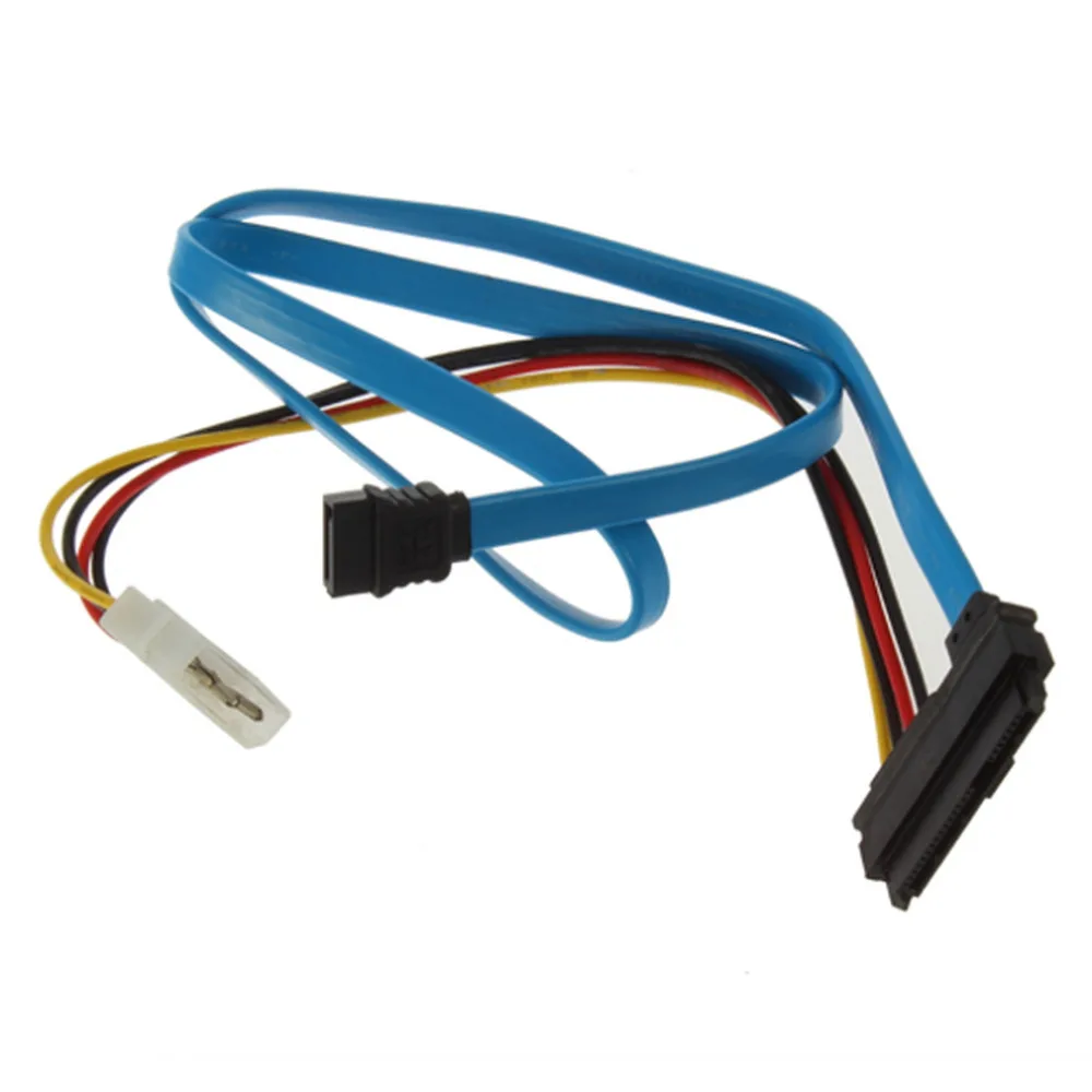7 Pin SATA Serial ATA to SAS 29 Pin & 4 Pin Cable Male Connector