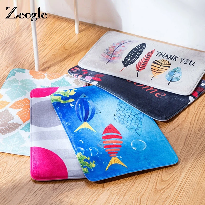 Zeegle ковры с принтом противоскользящие напольные для кухни гостиной столовой