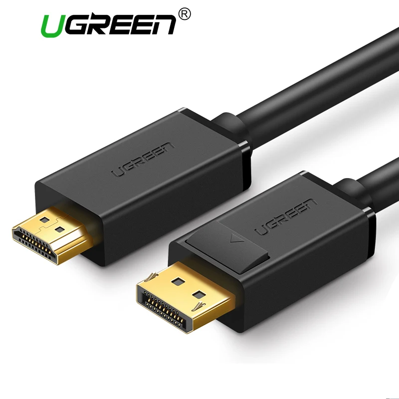 Ugreen 4 K Displayport إلى HDMI كابل محول موانئ دبي الذكور إلى HDMI ذكر محول الفيديو الصوت كابل 2 m 3 m ل HDTV العارض محمول Ugreen 4 K Displayport إلى HDMI كابل محول موانئ دبي الذكور إلى HDMI ذكر محول الفيديو الصوت كابل 2 m 3 m ل HDTV العارض محمول