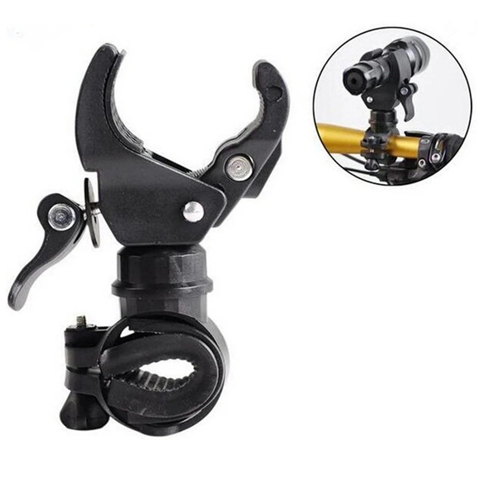 Bicycle Flashlight Holder Clip Bracket Adjustable Stand Grip Cycling Accessories