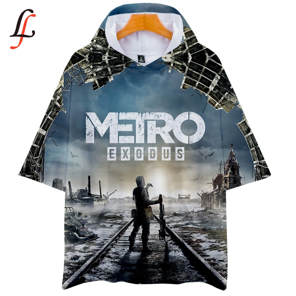 Metro EXODUS harajuku 3D Индивидуальные K Pop повседневные толстовки с коротким рукавом