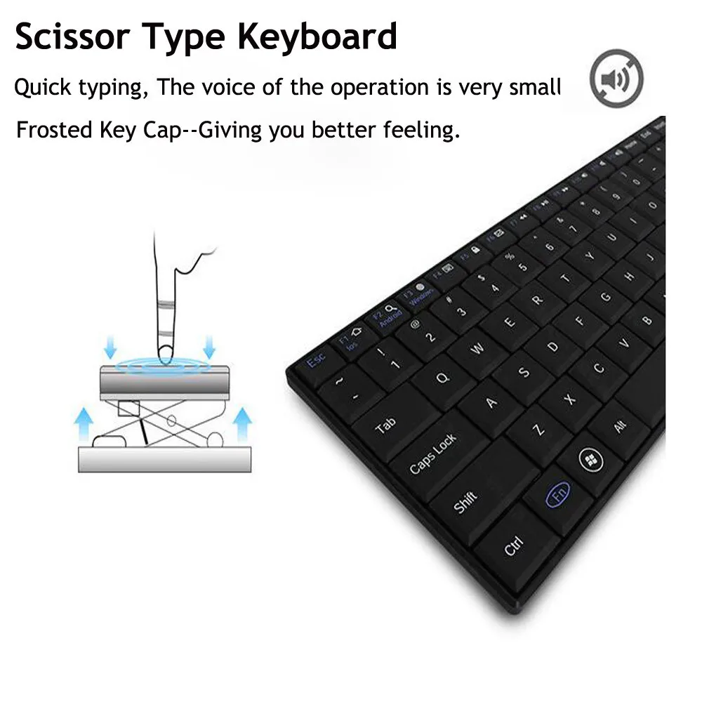 Ультра тонкая беспроводная Bluetooth клавиатура перезаряжаемые клавиатуры с сенсорной панелью клавиатуры для ПК ноутбука планшета Android Macbook Pro