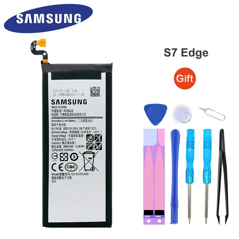 Samsung новый оригинальный Батарея для samsung Galaxy S7 край G935 G9350 G935F G935FD G935W EB-BG935ABE 3600 мА-ч |