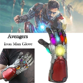

Marvel Endgame Avengers Iron Man Gauntlet Led Toys Thanos Infinity Gauntlet Glove Cosplay PVC Toys Hulk Captain Weapon Toy Gift