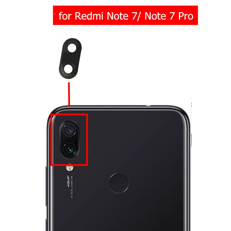 10 шт. для Xiaomi Redmi Note 7 Pro камера Стекло Объектив задняя камера Стекло Объектив клей Note7 Pro замена Ремонт Запасные части