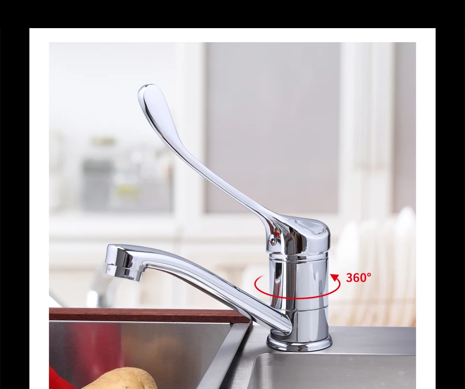 Frap Новый кухонный кран холодной и горячей воды смеситель хром одной Ручкой умывальник для раковины и кухня кран F4554-2 и F4954