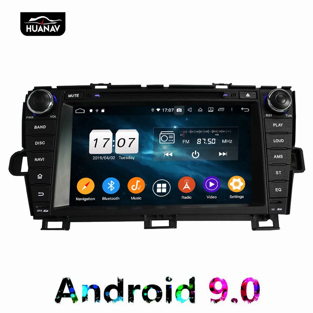 Автомобильный DVD плеер DSP Android 9 GPS навигация для Toyota Prius 2009 2013 мультимедийный