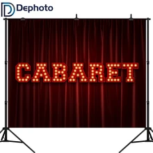 DePhoto кабарет фотография фон красный занавес роскошный сценический фон для фотостудии фотосессия фотобудка для фотосессии