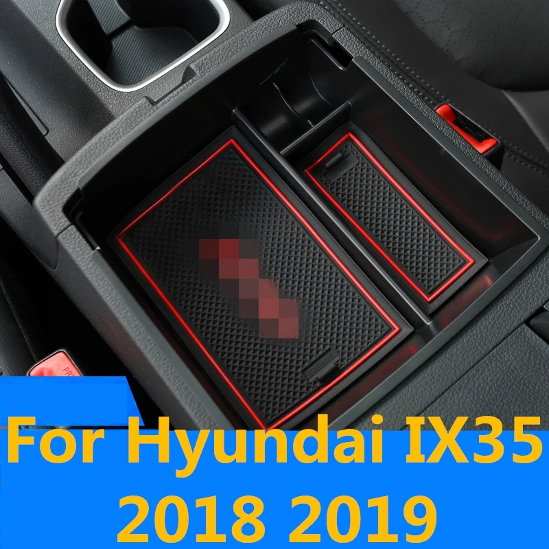 Для hyundai IX35 центральный автомобильный подлокотник для хранения коробка консоль подлокотник лоток держатель Чехол Palle украшение интерьера