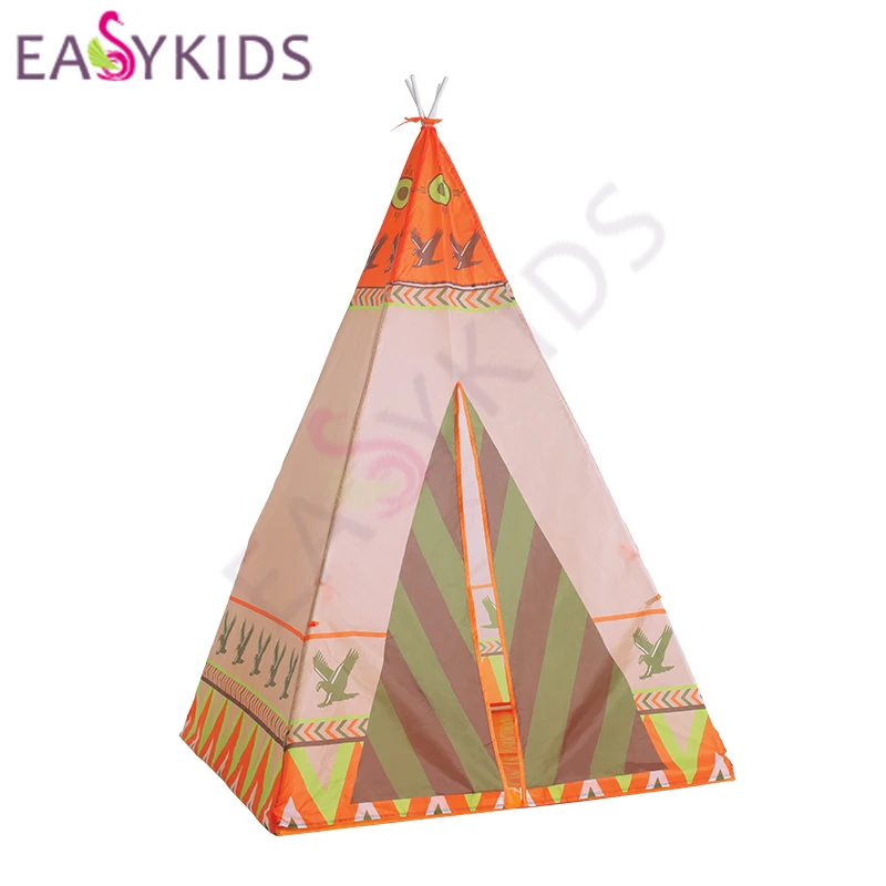 2 Style Hot Natural Indian Pattern Children Toy Tent Teepees Safety tipi Portable Playhouse for Kids Indoor Game Outdoor Tente Enfant (2)