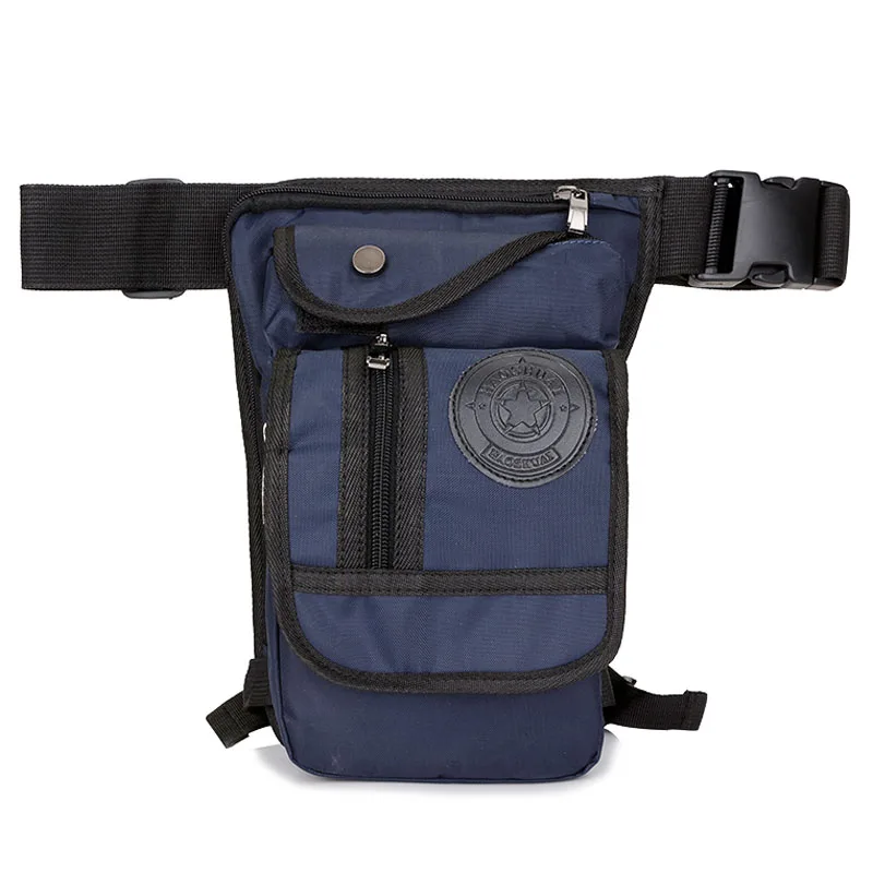 Высококачественная Мужская нейлоновая поясная сумка через плечо для мотоциклиста, набедренная поясная сумка для ног, сумка для путешествий, военная поясная сумка - Цвет: Navy
