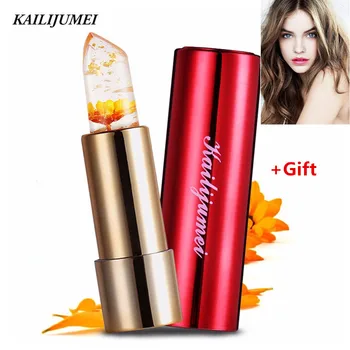 

Kailijumei Brand Jelly Lipstick magic color temperature change Moisturizer Bright Surplus Lips Beauty Flowers Lipstick with Gift