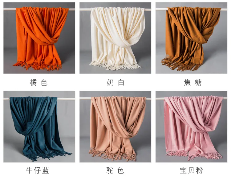 Doitbest зимние женские шарф Кашемир сплошной осень платки теплые шарфы для дам женские шарфы простой для девочек бренд шаль