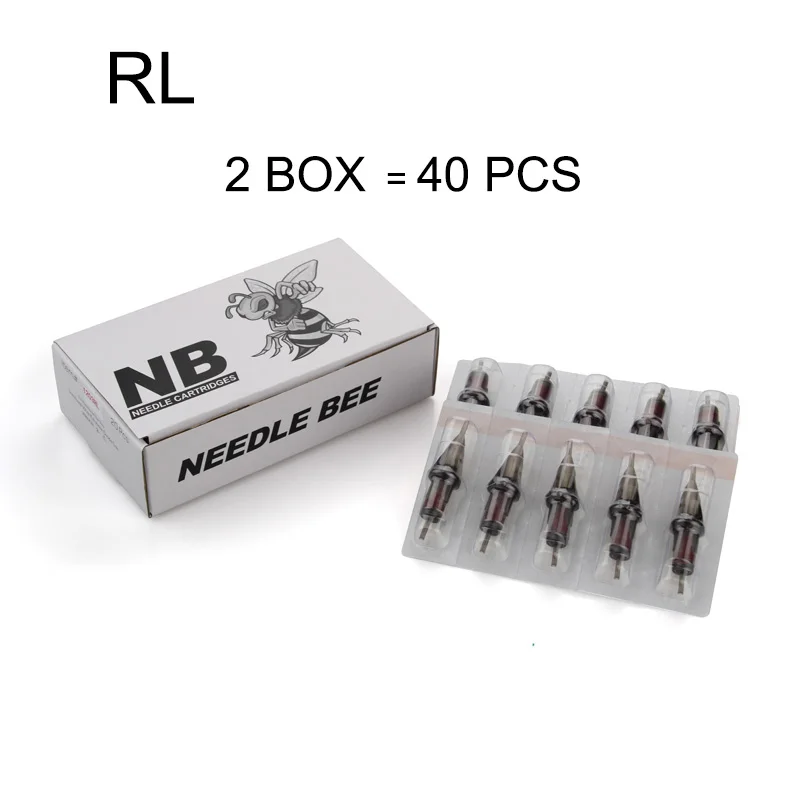 

Cartridge Needles with membrane 40pcs/lot RL Disposable Sterile Tattoo Needles For Tattoo Rotary Pen Round Liner Shader Supplies