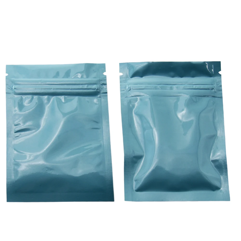 

200pcs Blue Ziplock Aluminum Foil Packing Bags Retail Self Seal Mylar Zip Lock Package Bag Food Pouch Smell Proof Bags 7*10cm