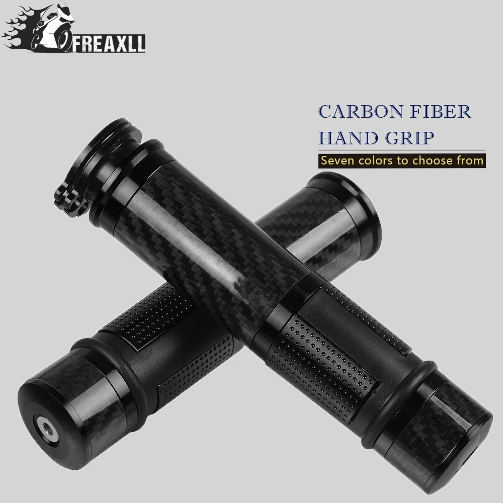 7/" 22 мм карбоновые наконечники для мотоцикла, рукоятки для рук, универсальный мотоцикл для Suzuki Honda CBR Yamaha Tmax AWASAKI