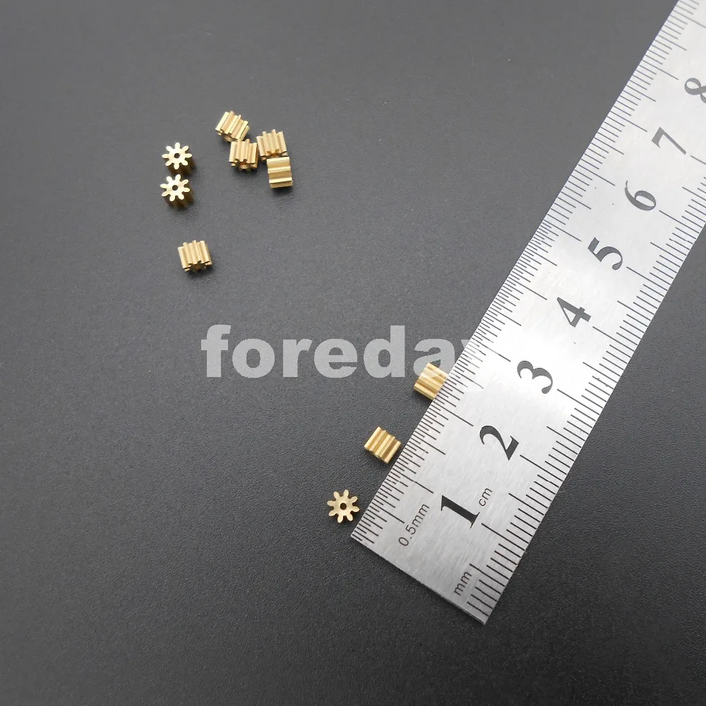 81A Brass Gear 0.4 Modulus 0.4M T = 8 Bore Aperture 1mm 0.95mm Model Accessories 8T Metal H:4MM 8 Teeth 81A * FD353X10 10Pcs/Lot