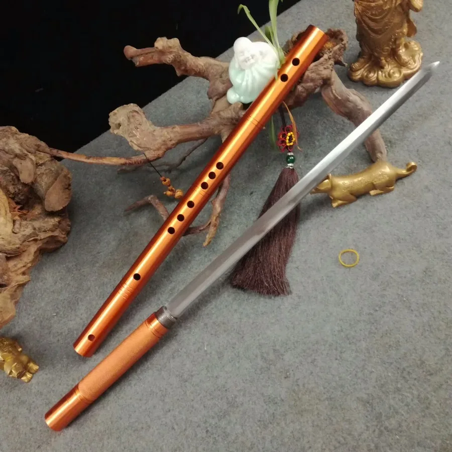 Handmade Chinese KungFu Sword Musical Instruments Flute Sword Katana