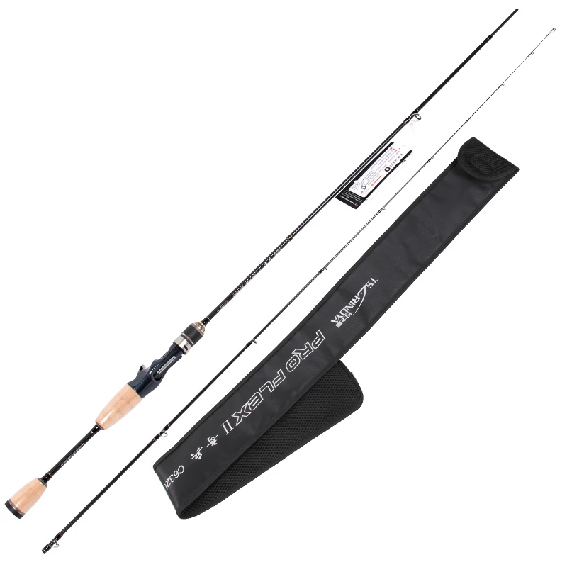 Trulinoya 1.89M UL Carbon Fiber Baitcasting Fishing Rod Baitcaster Bait Casting Carp Lure Pole