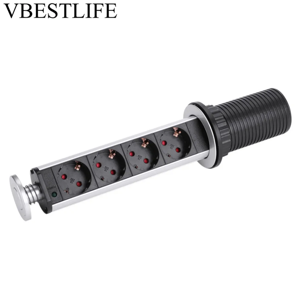 Table Socket Pull Up Socket Home Kitchen Office Worktop Desk Outlet