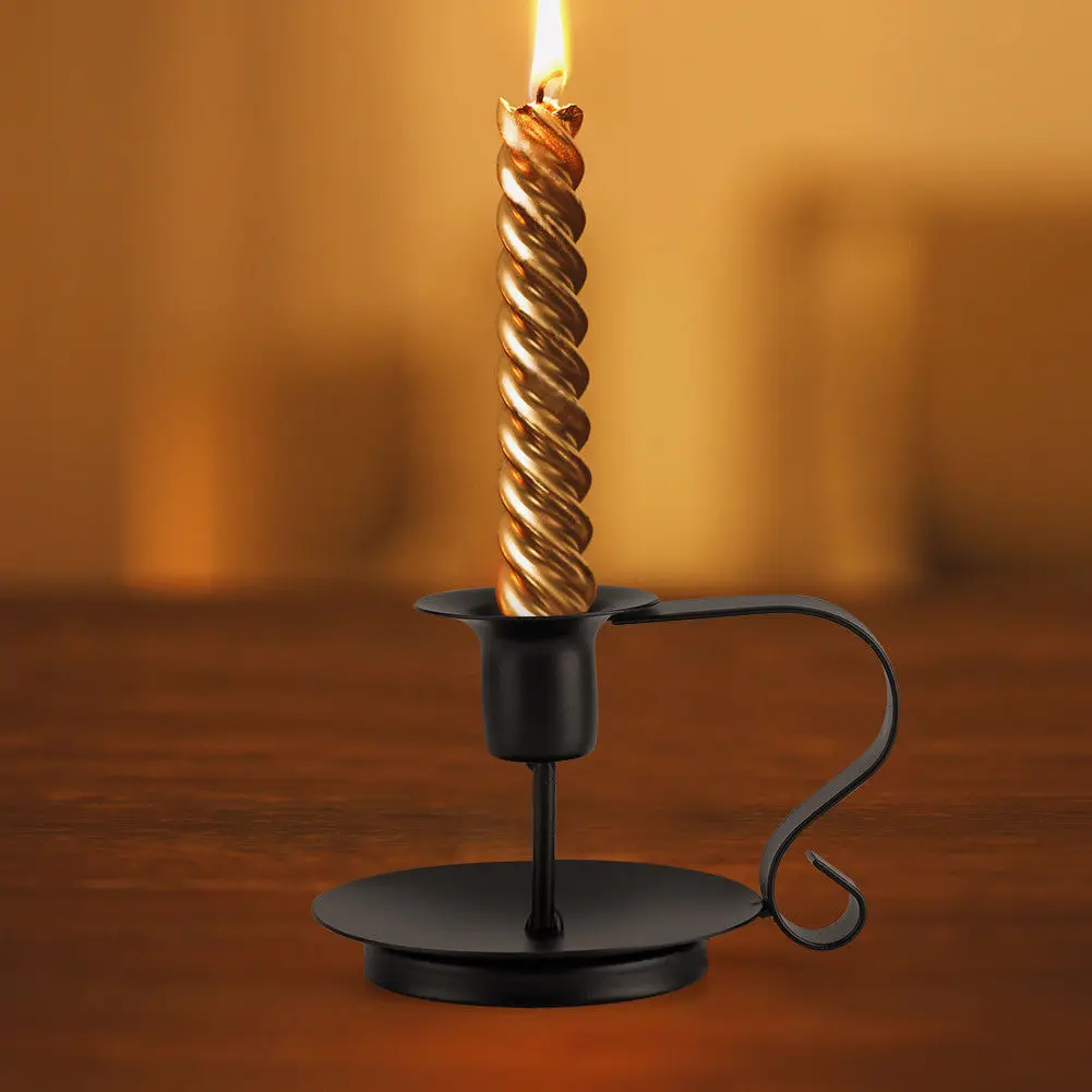 

Home Holder Chic Candlestick Taper Candle Dinner Decoration Black Decor Modern Party Gifts Candlelight