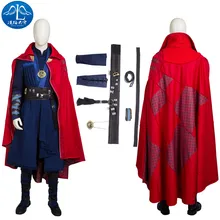 2017 Cosplay Costume Doctor Strange Roleplay Men's T-shirt Cosplay Free Shipping Custom Made Full Suit doctor strange costume dr strange steve cosplay costumes outfit superhero battle suit blue red magic cloak full set custom made