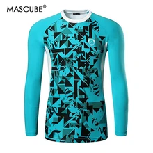 Mascube летний отдых на открытом воздухе Футболка Для мужчин быстросохнущая Пеший Туризм дышащий с длинным рукавом Фитнес Костюмы